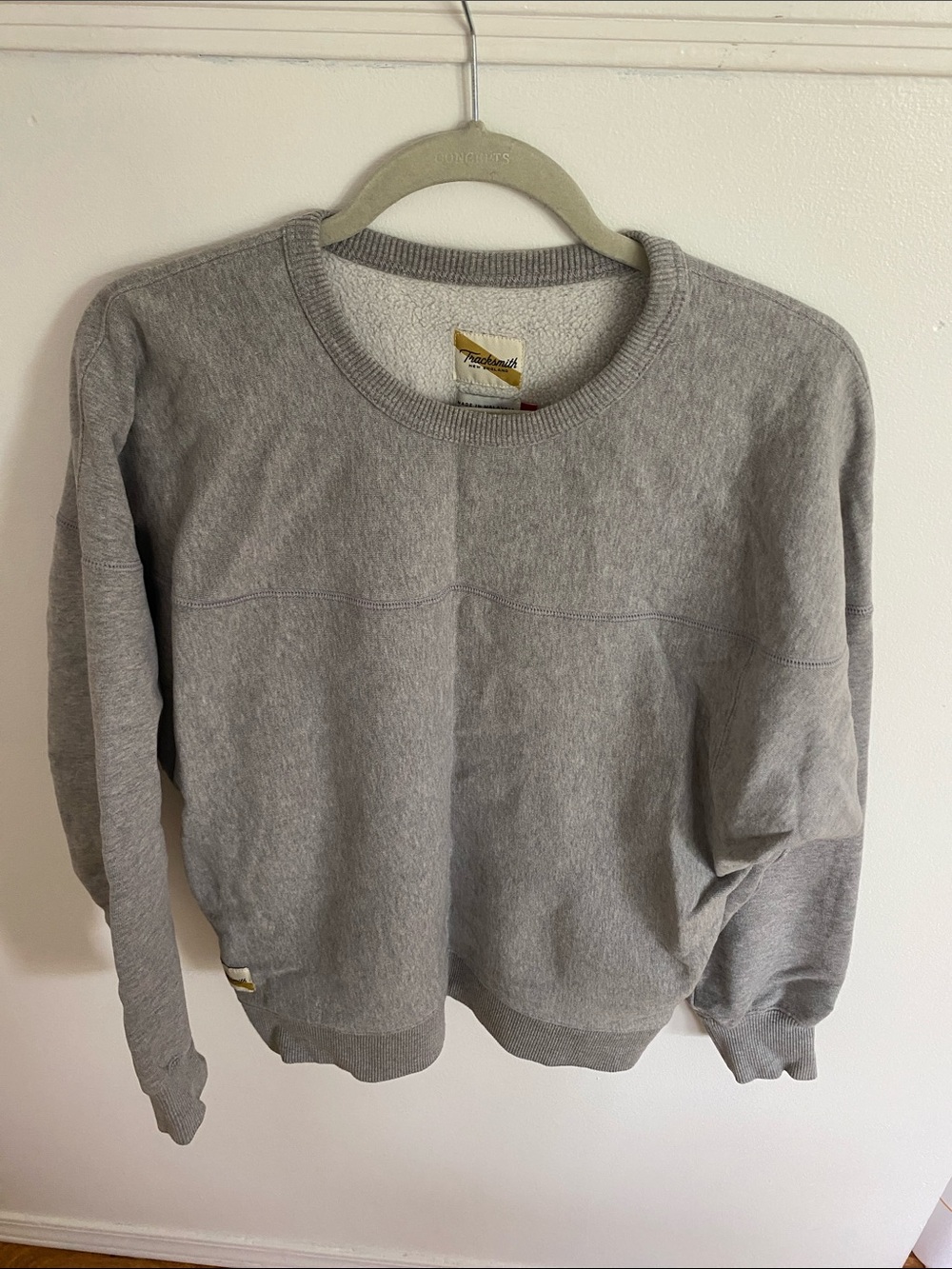 Tracksmith Gray Crewneck Sweater